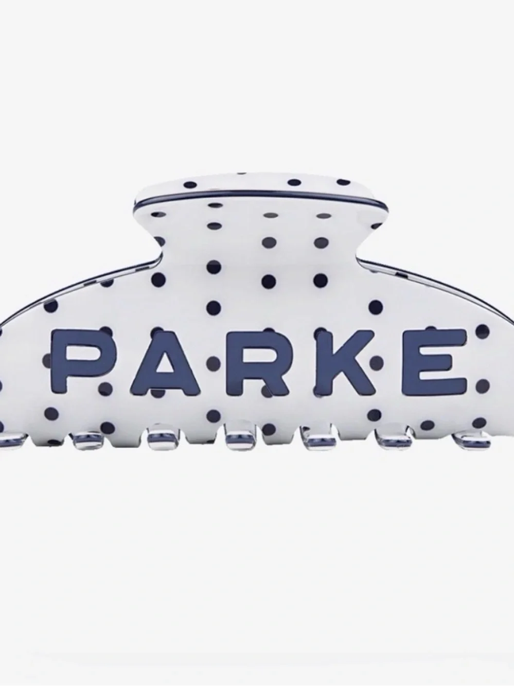 Parker White & Black Polka Dot Hair Claw